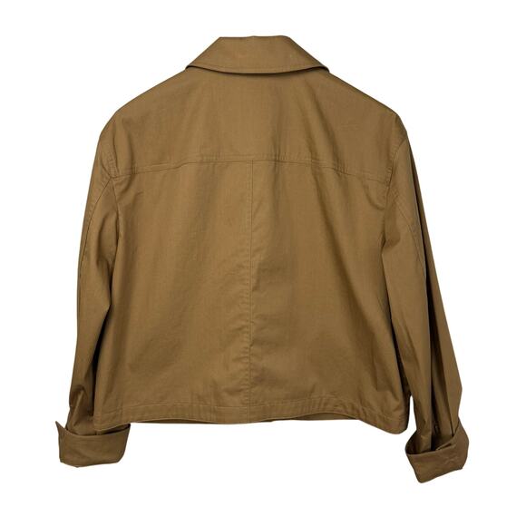 New THEORY Feather Chino Cropped Work Jacket Medium - Picture 8 of 14